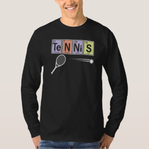 Periodieke Lijst van Elementen Tennis Player Sport T-shirt