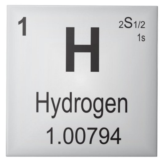 Periodieke Lijst van elementen van waterstofkerami Tegeltje (Voorkant)