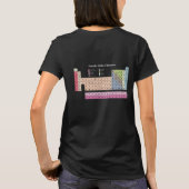 Periodieke Lijst van Elementen Vrouwen (donker) T- T-shirt (Achterkant)
