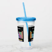 Periodieke lijst van elementen werpen kussen acryl drinkbeker (Links)