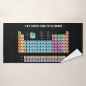 Periodieke lijst van elementen werpen kussen badhanddoek (Badhanddoek)