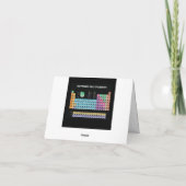 Periodieke lijst van elementen werpen kussen bedankkaart (Achterkant)