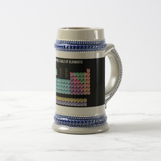 Periodieke lijst van elementen werpen kussen bierpul (Voorkant rechts)