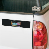 Periodieke lijst van elementen werpen kussen bumpersticker (Op Truck)