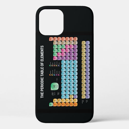 Periodieke lijst van elementen werpen kussen Case-Mate iPhone case (Achterkant)