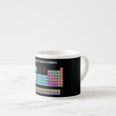 Periodieke lijst van elementen werpen kussen espresso kop (Voorkant rechts)