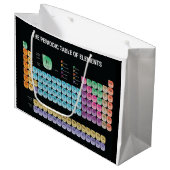 Periodieke lijst van elementen werpen kussen groot cadeauzakje (Voorkant Gekanteld)