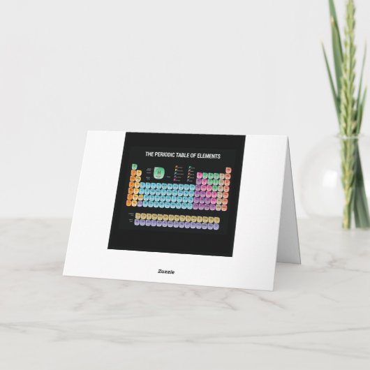 Periodieke lijst van elementen werpen kussen kaart (Achterkant)