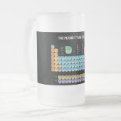 Periodieke lijst van elementen werpen kussen matglas bierpul (Voorkant links)