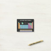 Periodieke lijst van elementen werpen kussen post-it® notes (Op bureau)