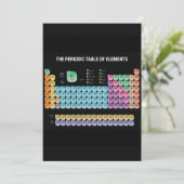 Periodieke lijst van elementen werpen kussen save the date (Staand voorkant)