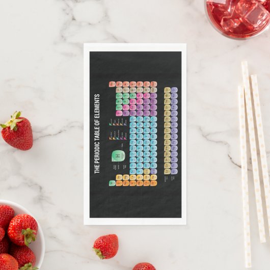 Periodieke lijst van elementen werpen kussen servet (Insitu)