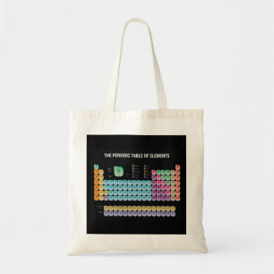Periodieke lijst van elementen werpen kussen tote bag