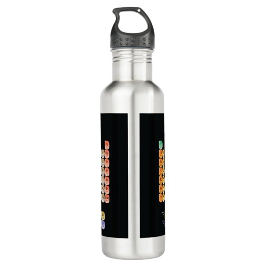 Periodieke lijst van elementen werpen kussen waterfles  (Achterkant)