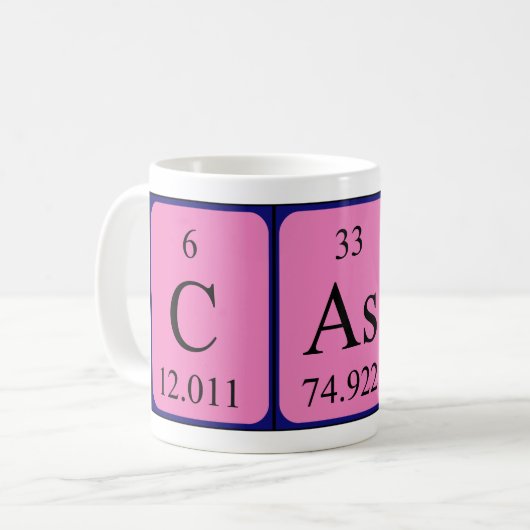 Periodieke mok in contanten (Voorkant links)