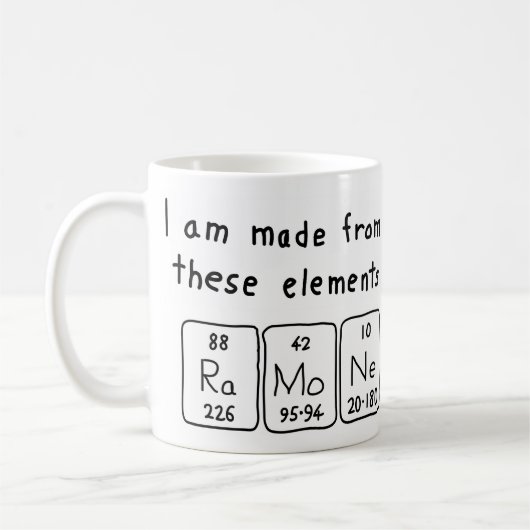 Periodieke mok van de lijstnaam Ramone (Links)