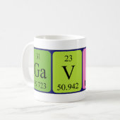 Periodieke mok van de Naam van de Gavin (Voorkant links)