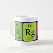 Periodieke mok van de Naam van de geboorte (Voorkant links)