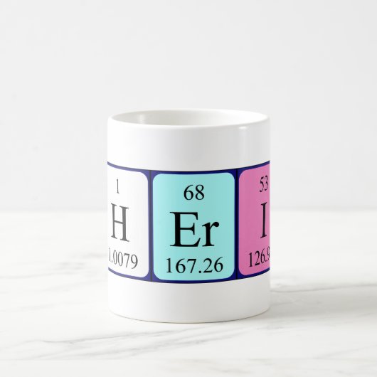 Periodieke mok van de Naam van Sherita (Center)