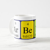 Periodieke mok voor Arbenita-tabelnaam (Voorkant links)