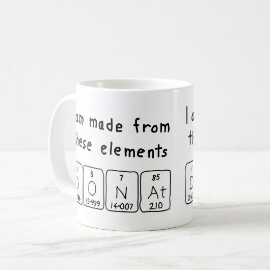 Periodieke naam donatten mok (Voorkant links)