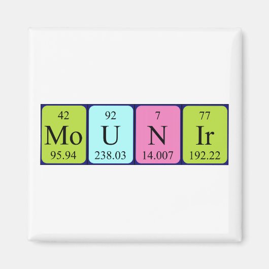 Periodieke naam magneet van de muis (Voorkant)