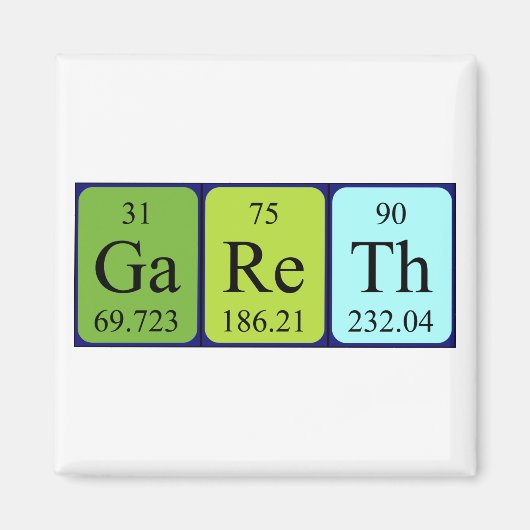 Periodieke naam magnet van het areth (Voorkant)