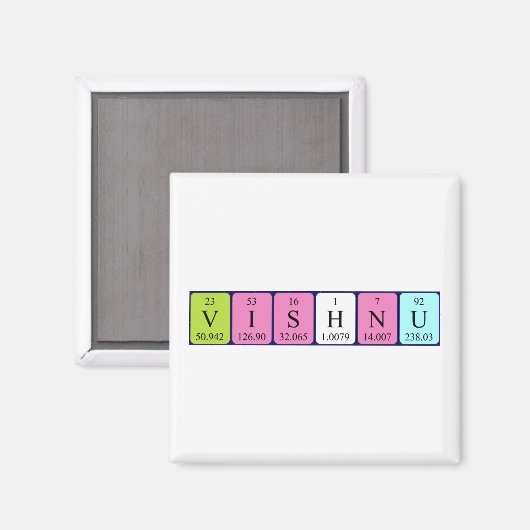 Periodieke naam magnet Vishnu (Voorkant / Achterkant)