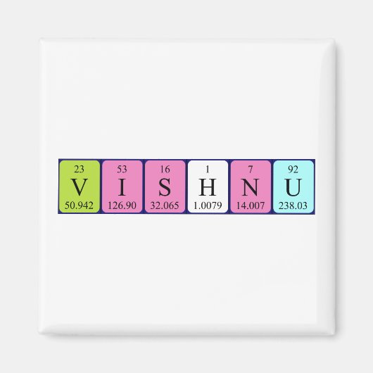 Periodieke naam magnet Vishnu (Voorkant)