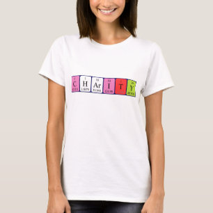 Periodieke naam van het liefdadigheidsbedrijf shir t-shirt