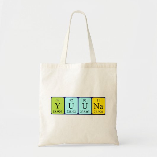 Periodieke naam Yuuna canvas tas (Voorkant)