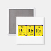 Periodieke naammagneet van Barbra Magneet (Voorkant / Achterkant)