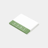 Periodieke opmerkingen over tabelelementen post-it® notes (Schuin)