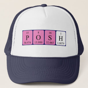 Periodieke pet van de Naam van de Posh
