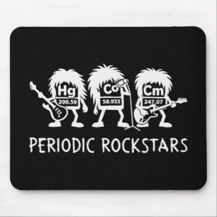 Periodieke Rocksterren Chemie Humor Muismat
