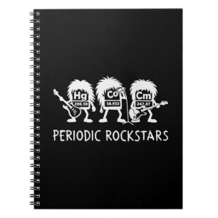 Periodieke Rocksterren Chemie Humor Notitieboek
