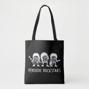 Periodieke Rocksterren Chemie Humor Tote Bag