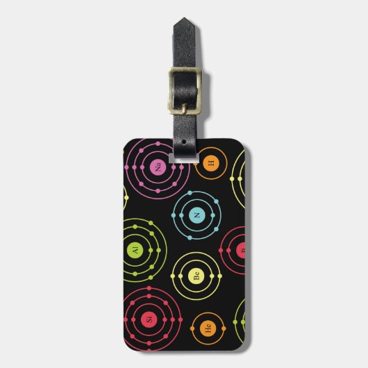 Periodieke schelpen bagagelabel (Voorkant verticaal)