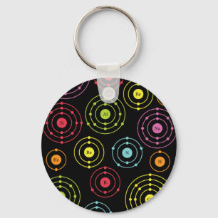 Periodieke schelpen sleutelhanger