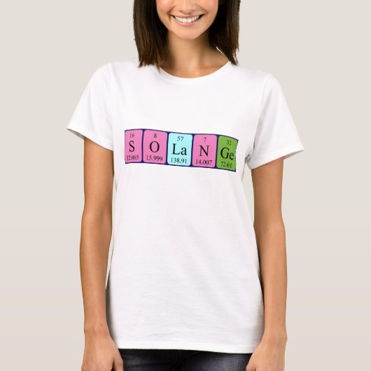Periodieke Solange-naam shirt (Voorkant)