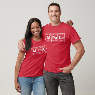 Periodieke Spelling van alpaca (Al-Pa-Ca) T-shirt