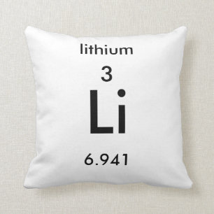 Periodieke Tabel 3 Lithium Pillow Kussen
