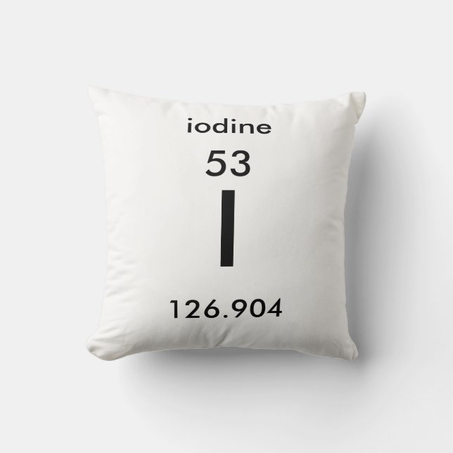 Periodieke tabel 53 odine Pillow Kussen (Voorkant)