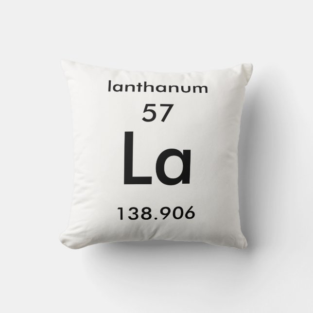 Periodieke Tabel 57 LanthaanPillow Kussen (Voorkant)