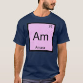 Periodieke Tabel Amara Name Chemistry Element T-shirt (Voorkant)