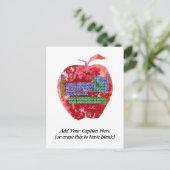 Periodieke Tabel Apple met  tekst Briefkaart (Staand voorkant)