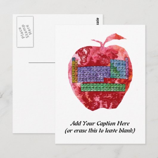 Periodieke Tabel Apple met  tekst Briefkaart (Voorkant / Achterkant)