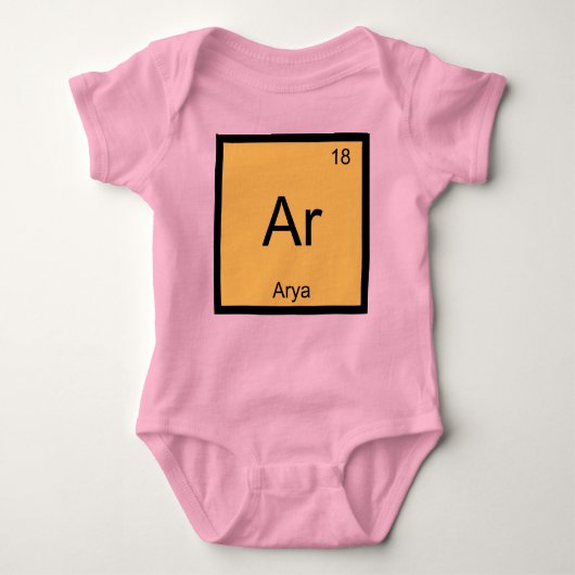 Periodieke Tabel Arya Name Chemistry Element Romper (Voorkant)