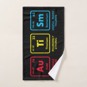 Periodieke tabel Autisme-bewustmakingselementen Bad Handdoek (Handdoek)