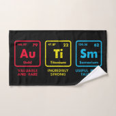 Periodieke tabel Autisme-bewustmakingselementen Bad Handdoek (Handdoek)